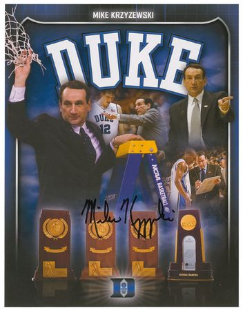 Lot #1629 Mike Krzyzewski Signed Photographs - Image 1