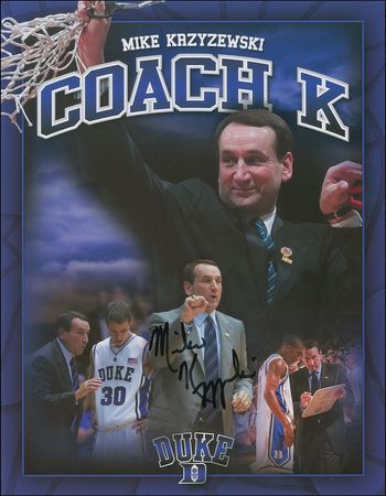 Lot #1629 Mike Krzyzewski Signed Photographs - Image 2