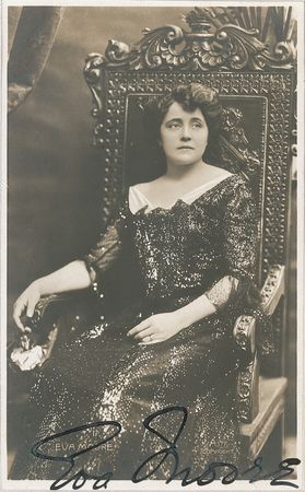Lot #1445 The Old Dark House: Eva Moore: Scarce and boldly signed Eva Moore portrait - Image 1