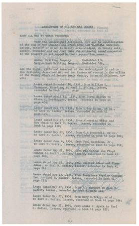 Lot #1322 Harpo Marx and Montgomery Clift: The unlikely trio of Harpo, Montgomery Clift, and Gregory Peck assign drilling rights in Oklahoma - Image 1