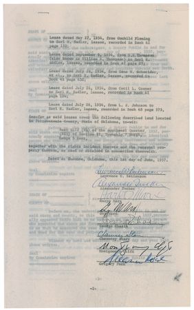 Lot #1322 Harpo Marx and Montgomery Clift: The unlikely trio of Harpo, Montgomery Clift, and Gregory Peck assign drilling rights in Oklahoma - Image 2