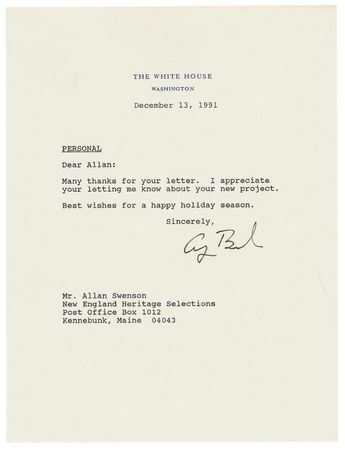 Lot #9 George Bush Typed Letter Signed