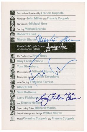 Lot #1145 Francis Ford Coppola, Martin Sheen, and Larry Fishburne Program - Image 2