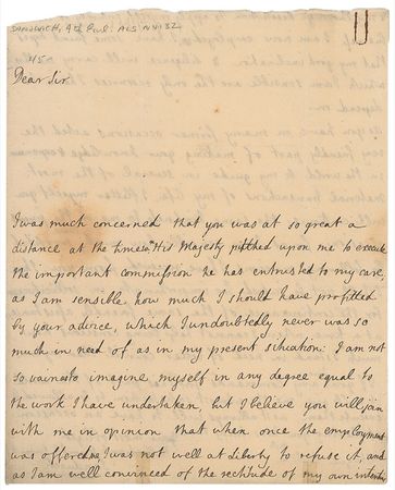 Lot #281 John Montagu, Earl of Sandwich: The harried Earl of Sandwich implores assistance from a trusted ally - Image 1