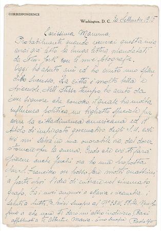 Lot #1452 Rudolph Valentino: After receiving ?a special ticket in order to get the US citizenship? in the midst of WWI, Valentino follows ?the idea to enter into the cinematograph? - Image 1