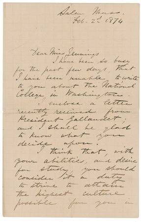Lot #166 Alexander Graham Bell: Scarce handwritten letter of praise from Bell to an advocate for the deaf - Image 1
