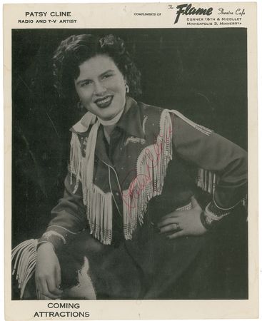 Lot #787 Patsy Cline Signed Photograph - Image 1
