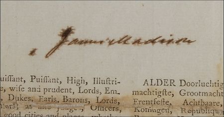 Lot #67 Thomas Jefferson and James Madison: Exceptional four-language ship?s papers bearing a particularly robust Jefferson signature - Image 3