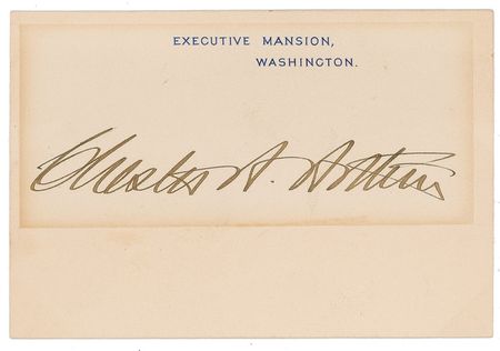 Lot #8 Chester A. Arthur White House Card