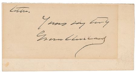 Lot #17 Grover Cleveland Signature