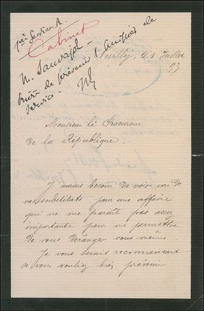 Lot #297 Frederic Passy: The Nobel Peace Prize?s first recipient - Image 1