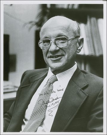 Lot #244 Milton Friedman: ?Nobody spends somebody else?s money as carefully as he spends his own? - Image 1