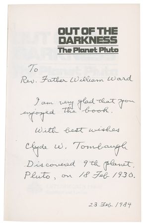 Lot #502 Clyde W. Tombaugh Book - Image 1