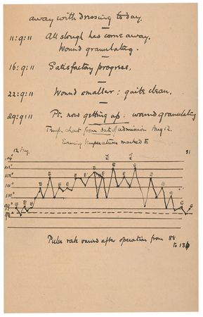 Lot #293 William Osler: Osler denotes “Hemophiliac” on surgical notes - Image 4