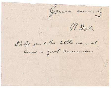 Lot #293 William Osler: Osler denotes “Hemophiliac” on surgical notes - Image 5