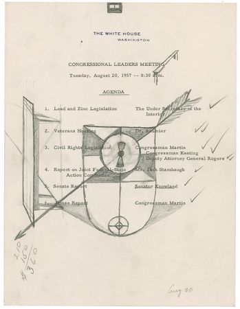 Lot #33 Dwight D. Eisenhower: Ike sketches a