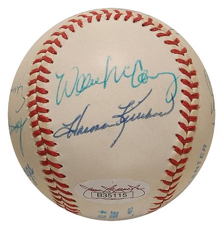 Lot #1519 Baseball Hall of Famers Baseball - Image 1