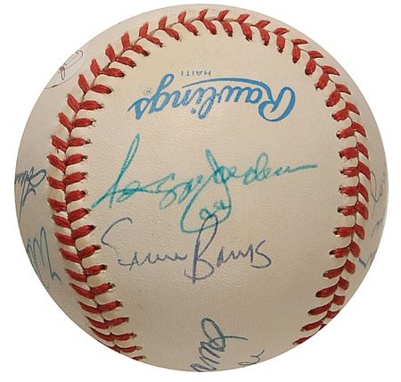 Lot #1519 Baseball Hall of Famers Baseball - Image 2