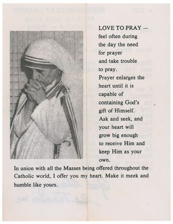 Lot #285 Mother Teresa Typed Letter Signed - Image 2