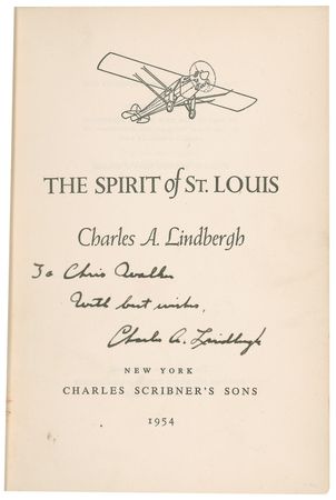 Lot #466 Charles Lindbergh: Lindbergh?s firsthand account of his historic journey - Image 1