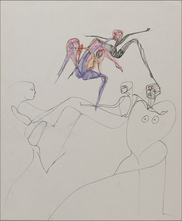 Lot #775 Miles Davis: Large and colorful original Davis artwork - Image 2