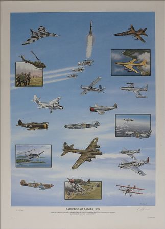 Lot #482 Gathering of Eagles, 1994 Lithograph - Image 2