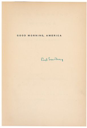 Lot #639 Carl Sandburg Book - Image 1