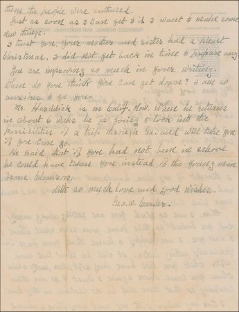 Lot #199 George Washington Carver Handwritten Letter Signed - Image 2