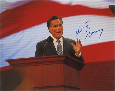 Lot #344 Mitt Romney Signed Photograph and Magazine - Image 2