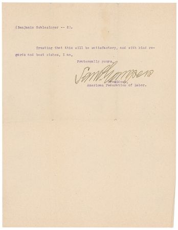 Lot #306 Labor: Gompers and Mitchell Letters - Image 2