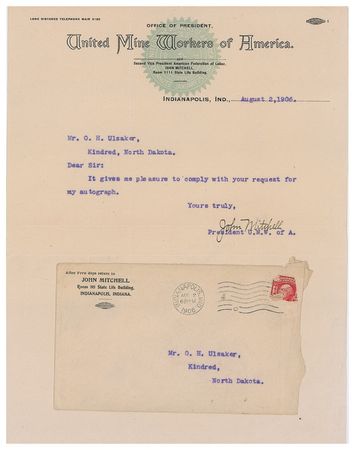 Lot #306 Labor: Gompers and Mitchell Letters - Image 3