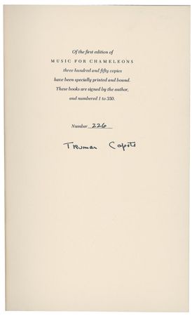 Lot #550 Truman Capote Book - Image 1