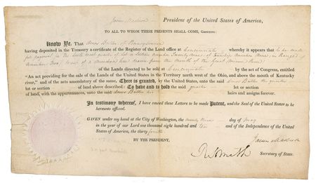 Lot #97 James Madison Signed Document - Image 1
