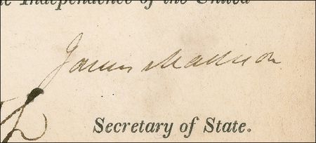 Lot #97 James Madison Signed Document - Image 2