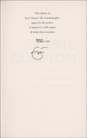 Lot #764 Eric Clapton: ‘Slowhand’ signs his limited edition autobiography - Image 1