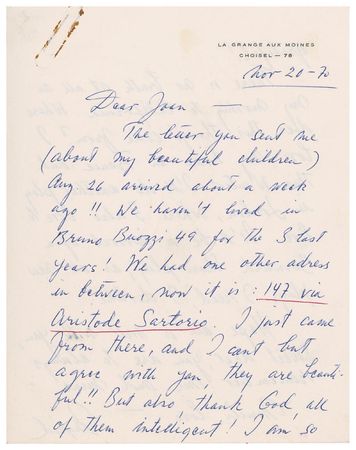 Lot #984 Ingrid Bergman: “This Winter I’ll do another play in London...It’ll be a revival of a Bernard Shaw play, as all new plays I read, I dislike” - Image 1