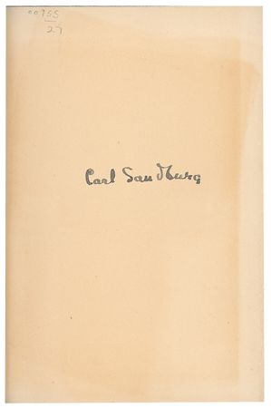 Lot #640 Carl Sandburg Book - Image 1