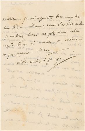 Lot #649 Madame de Stael: ?I would like not to live anymore as it is too hard to carry on? - Image 1