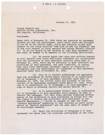 Lot #1029 Gary Cooper Signed Document - Image 1