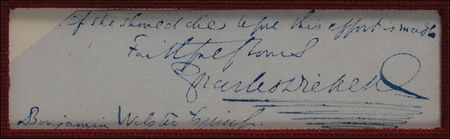 Lot #561 Charles Dickens Signature - Image 2