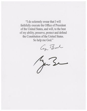 Lot #13 George and George W. Bush: Father and son