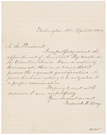 Lot #91 Abraham Lincoln: In the midst of the Battle of the Wilderness, Lincoln forwards a military appointment - Image 3