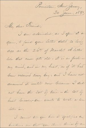 Lot #172 Woodrow Wilson: Wilson admits to 