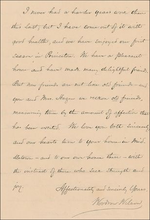 Lot #172 Woodrow Wilson: Wilson admits to 
