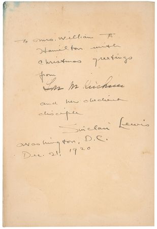 Lot #604 Sinclair Lewis: Highly-desirable first edition of Main Street - Image 1