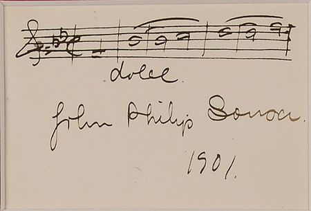 Lot #902 John Philip Sousa: Desirable musical quote from The March King - Image 2