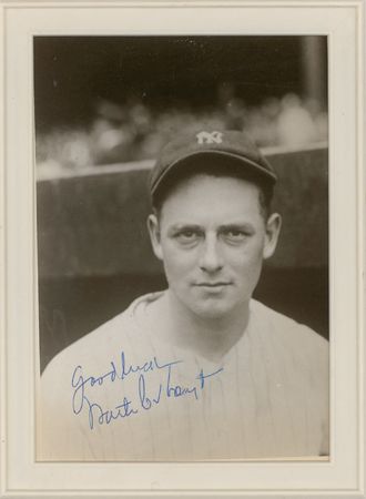 Lot #1450 Waite Hoyt Signed Photograph and Signature - Image 1