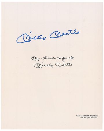 Lot #1495 Mickey Mantle Program - Image 2