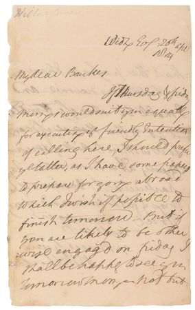 Lot #376 William Wilberforce Handwritten Letter Signed - Image 1