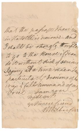 Lot #376 William Wilberforce Handwritten Letter Signed - Image 2